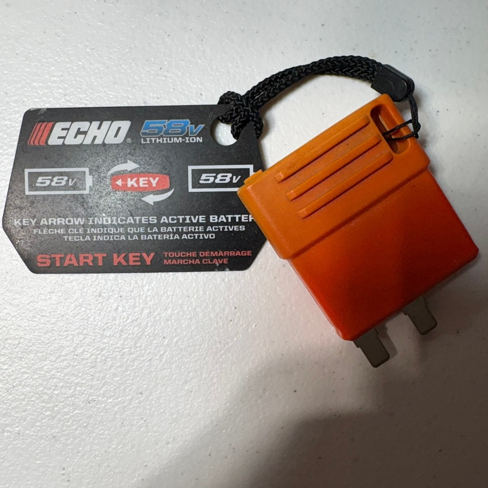 Echo 58V Lithium-Ion Start Key Orange Safety Ignition Plug for Cordless Tools